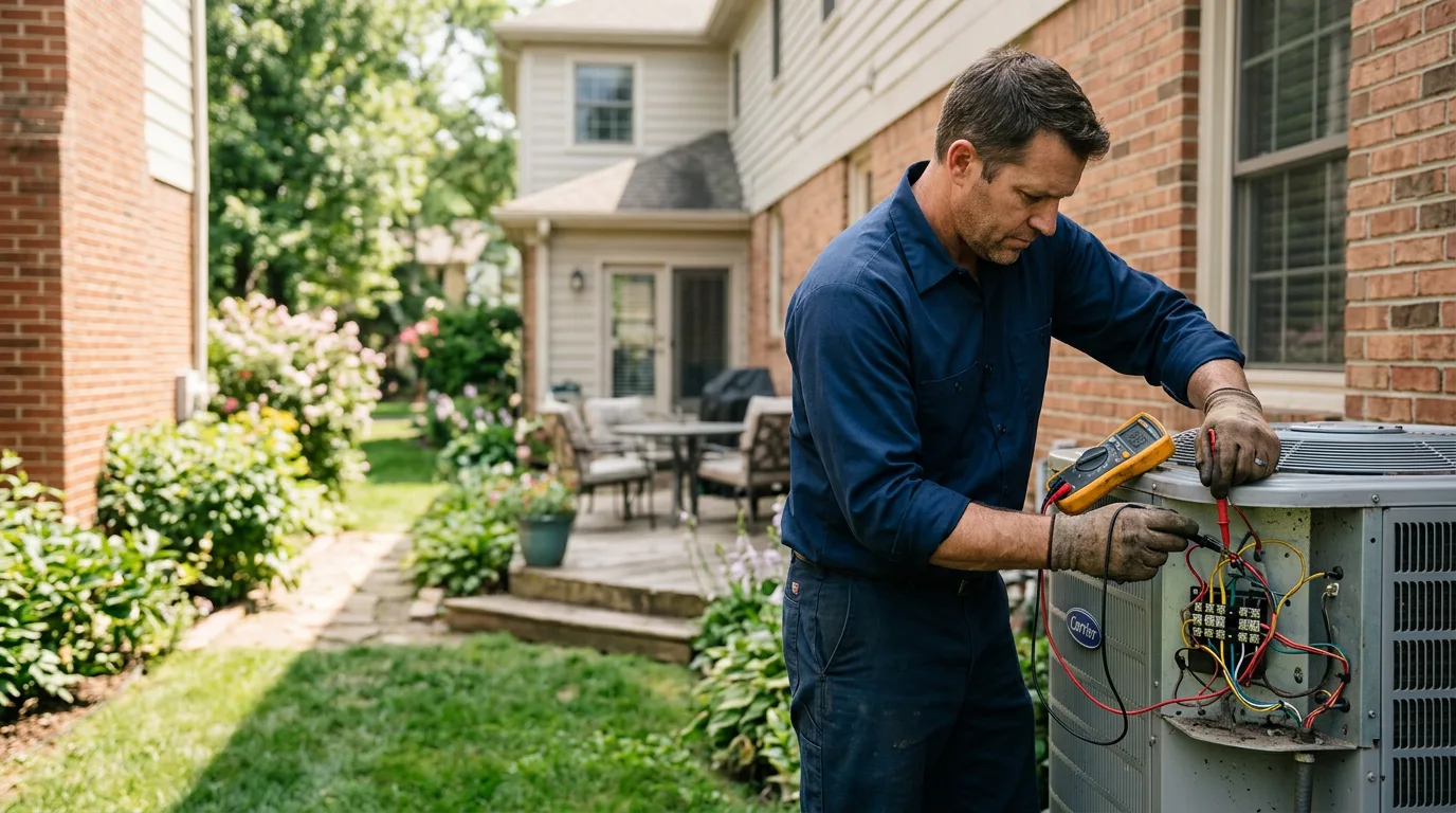 HVAC technician working near Dinuba, CA